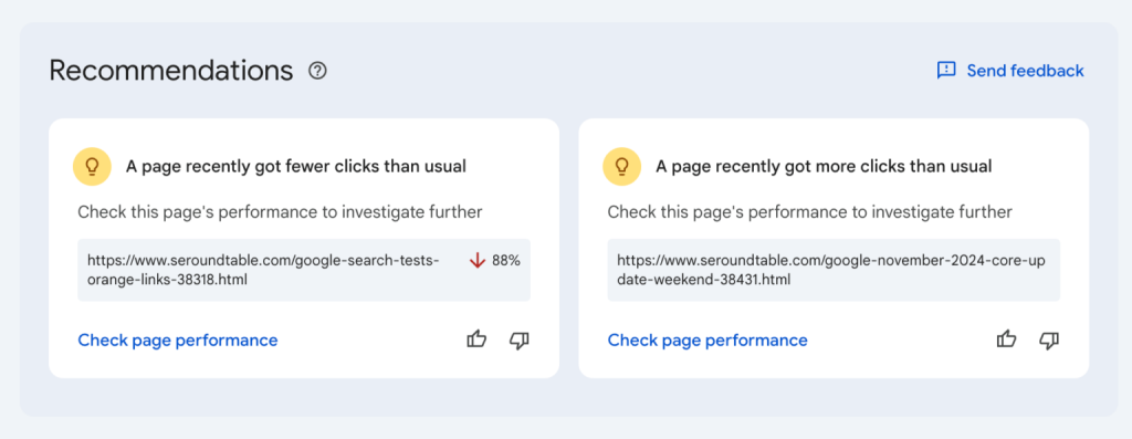 Google Search Console 建议的新功能已全面上线