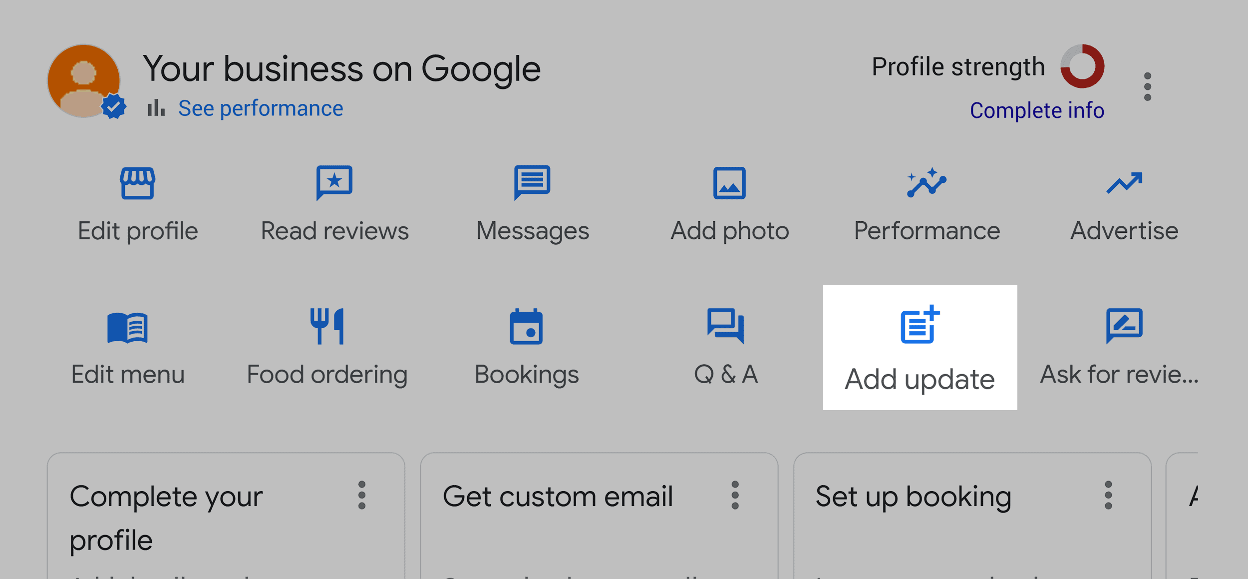 Google 商家 – 添加更新