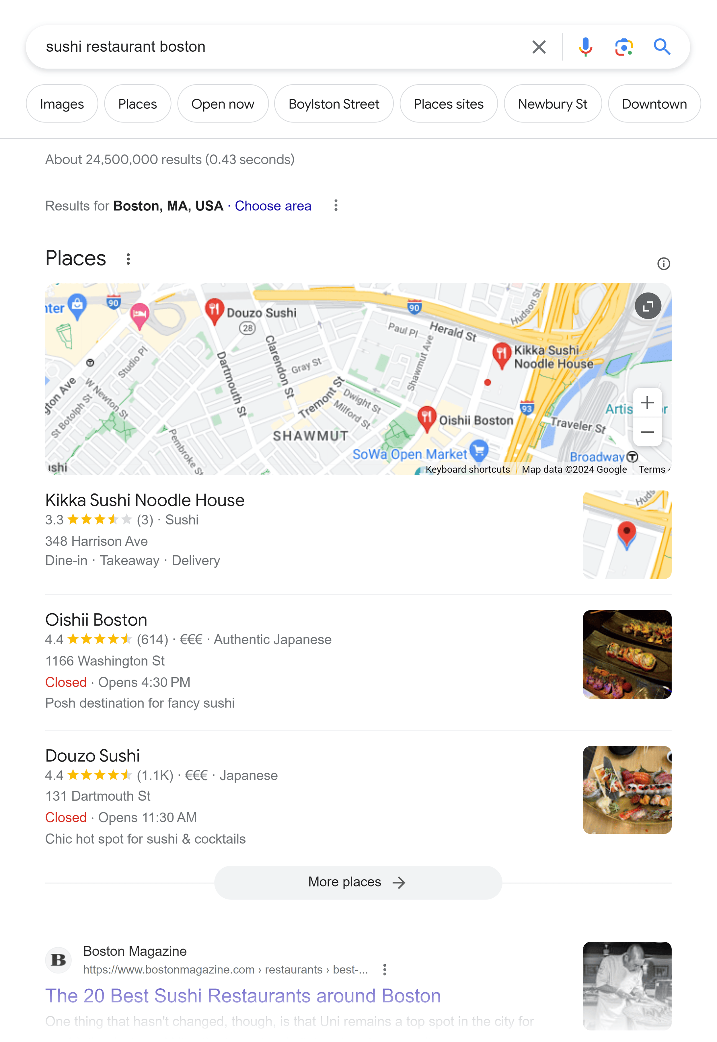 Google SERP – 地图包
