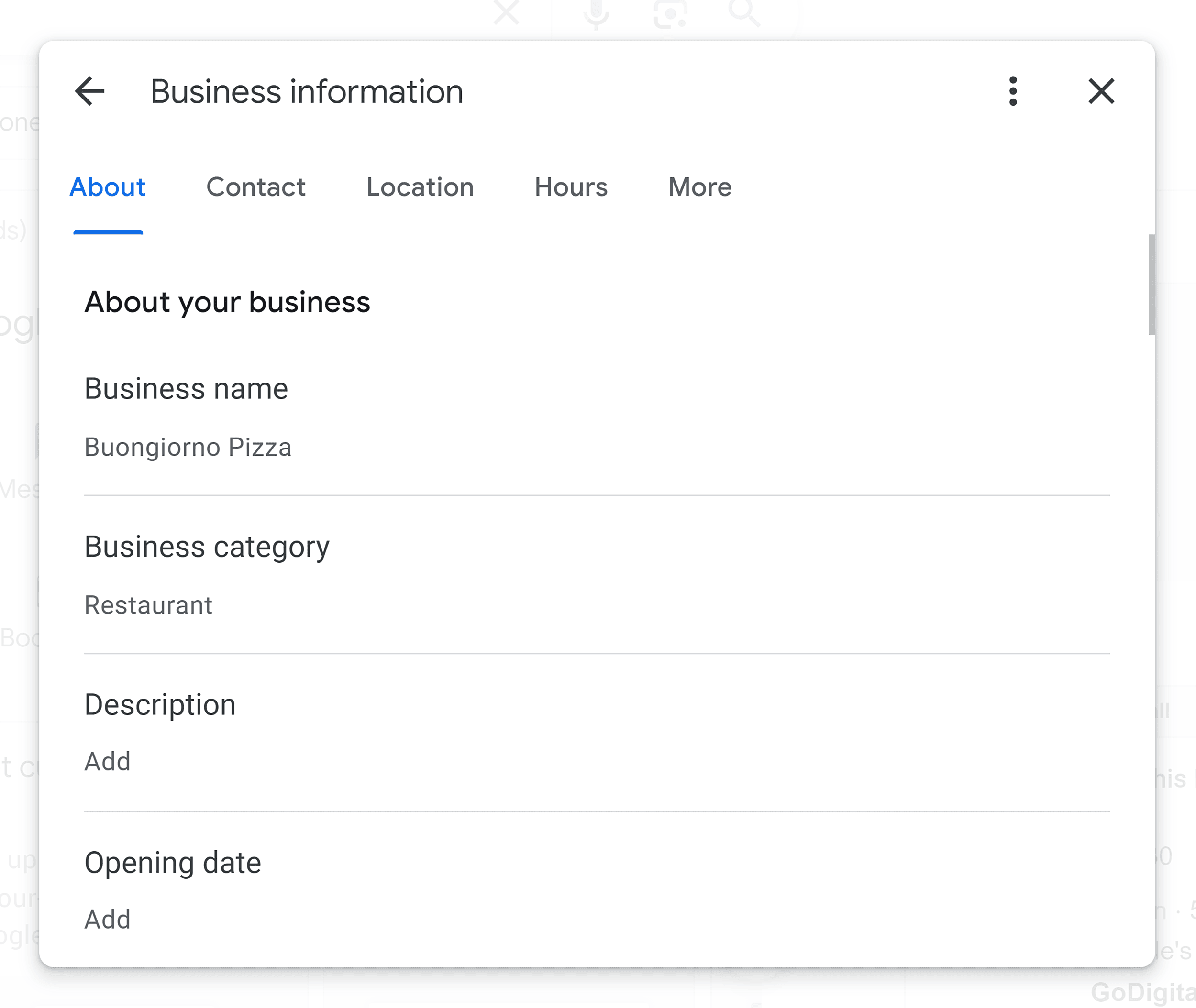 修改 Google 商家资料