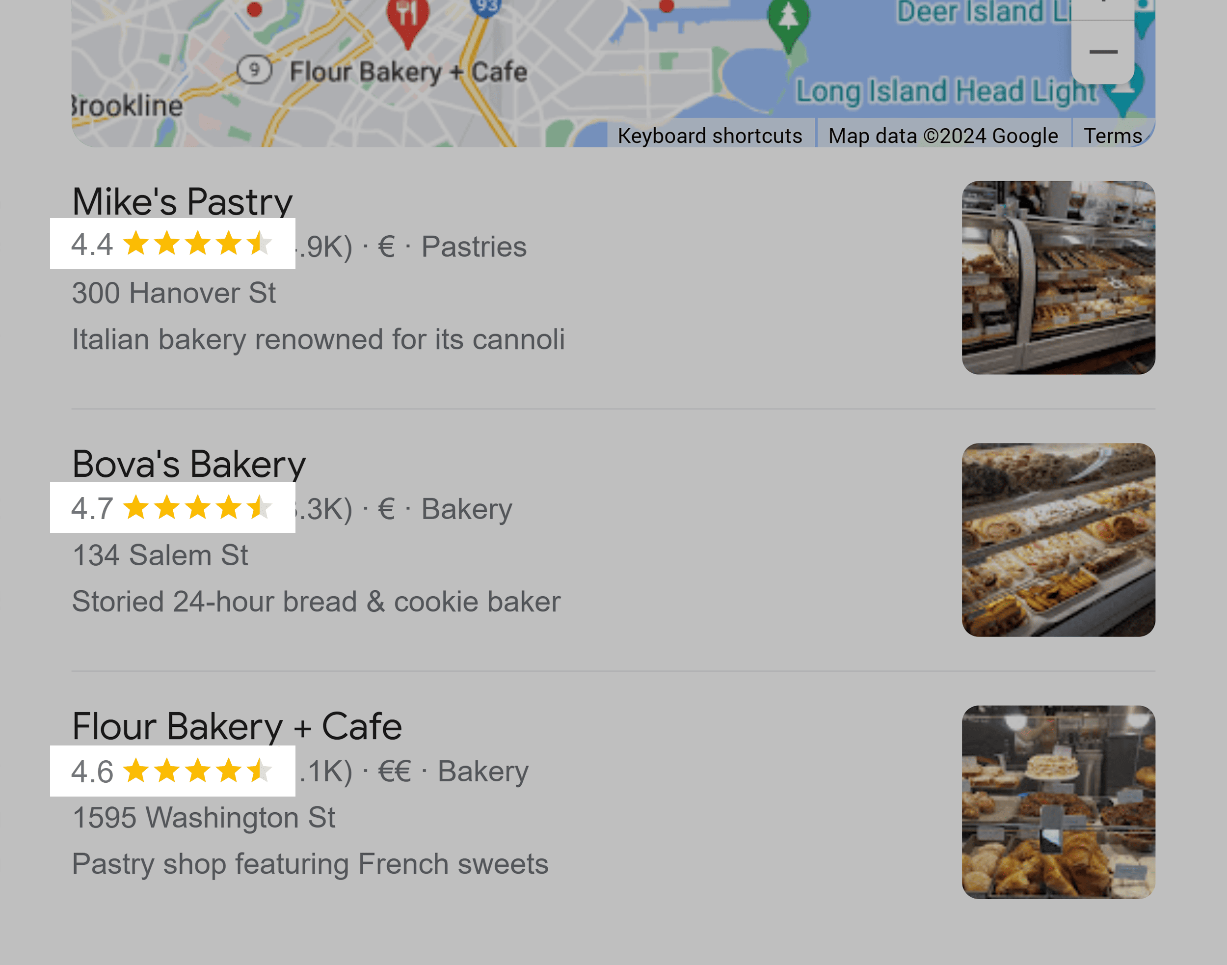 Google SERP – 星级评定